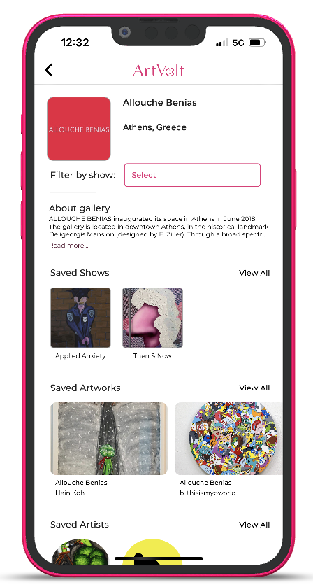 ArtVolt app - screenshot view art gallery collection